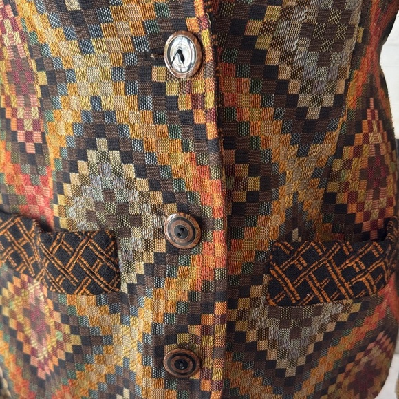 Vintage Canvasbacks Lutton & Horsfield Mixed Tapestry Blazer Size S - Picture 5 of 13